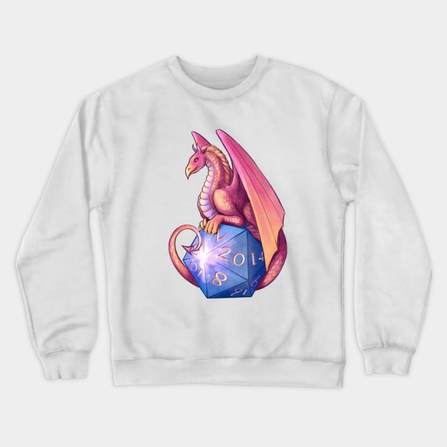 DnD dice Dragon Crewneck Sweatshirt by Molly11